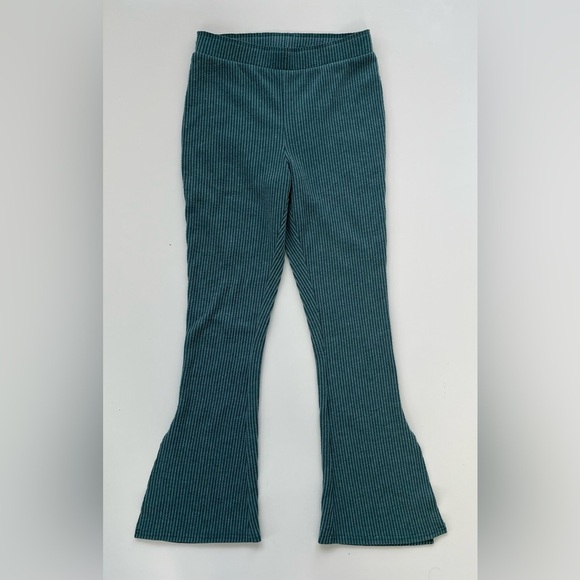 Urban Outfitters Out from Under Green Ribbed Flared Leggings Size Small - Picture 1 of 9